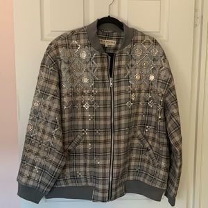 Free People Louie Embellished Bomber Jacket